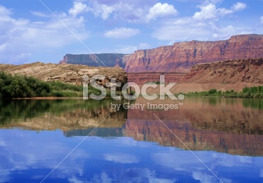 Reflection of canyon wall, Colorado River in Glen Canyon