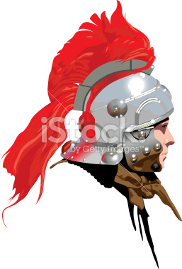 Roman Soldier (Centurion) with plumed helmet : Illustration